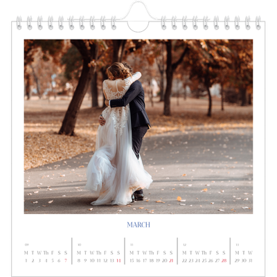 Square calendars  — Cobalt classic [March]