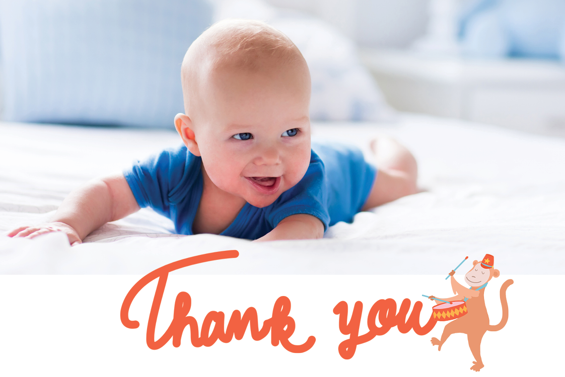 Thank you cards — Playful animals