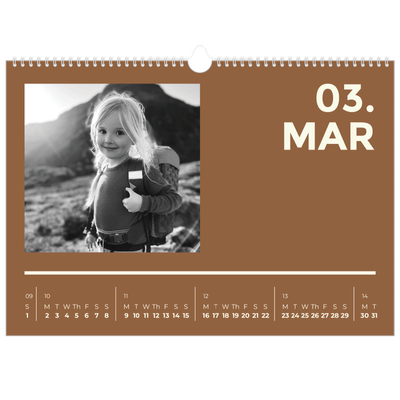 A3 Photo Calendar — Contemporary bold [March]