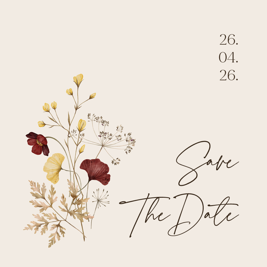 Save the date — Natural nuptials