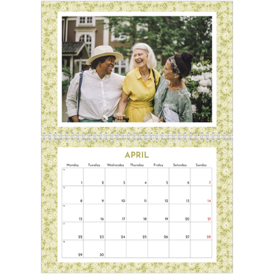 A4 Double Photo Calendar — Full bloom [April]