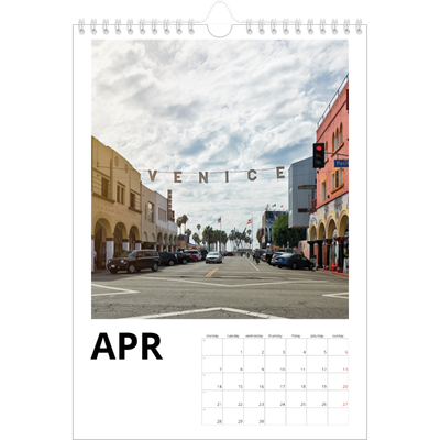 A4 Photo Calendar — White space [April]