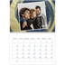 A4 Double Photo Calendar — Gold brush backgrounds [January]