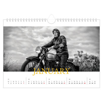 A4 Landscape Photo Calendar — Heritage style