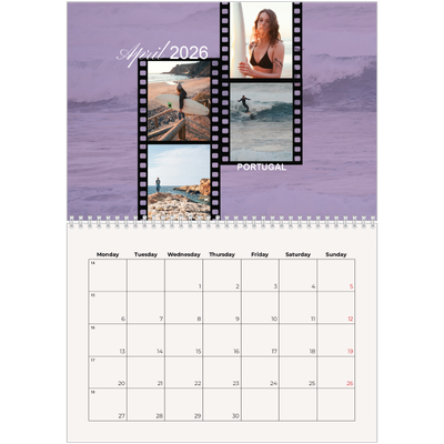 A4 Double Photo Calendar — Adventure wanderlust [April]