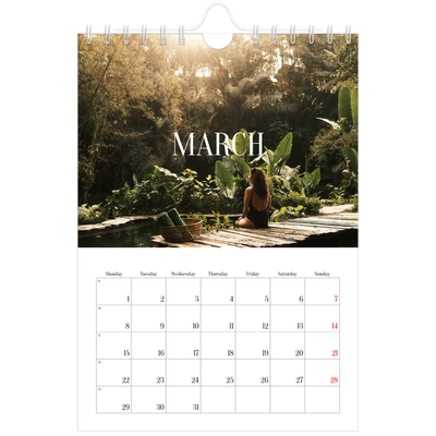 A5 Photo Calendar — Endless escape [March]