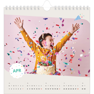 Square calendars  — Iconic birthday [April]