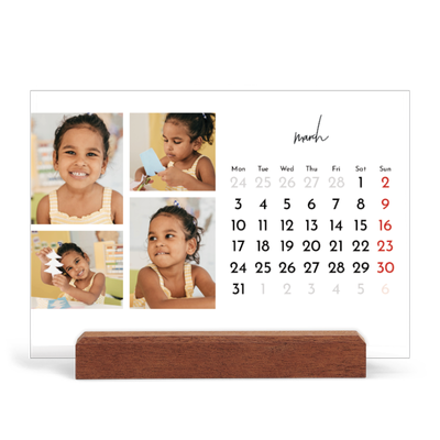 Easel Desk Calendar Landscape  — Photo arrangements [March]