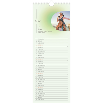 Slim Calendar  — Astrology gradients [cover]