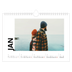 A4 Landscape Photo Calendar — White space [January]
