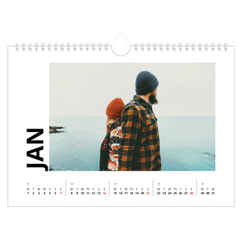 A4 Landscape Photo Calendar — White space