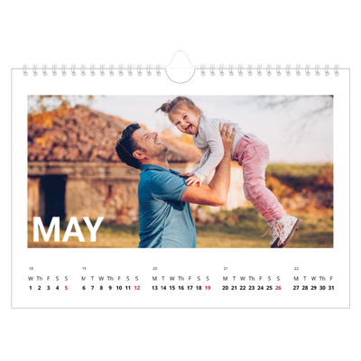 A4 Landscape Photo Calendar — Big month [cover]