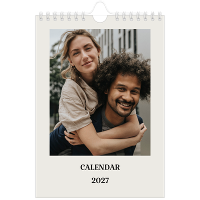 A5 Photo Calendar — Simple ivory [cover]