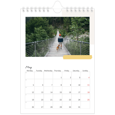A5 Photo Calendar — Muted tones [May]