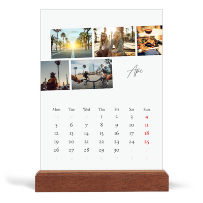 Easel Desk Calendar Portrait  — City break [April]