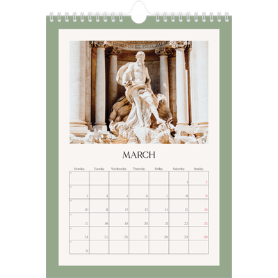 A4 Photo Calendar — Classic colours [March]