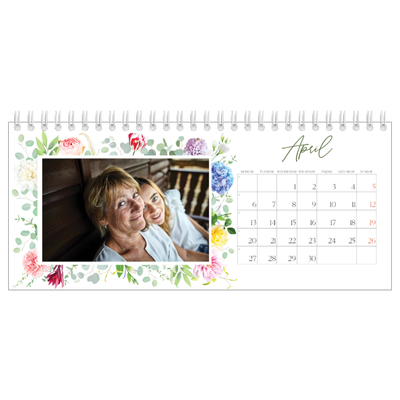Desk calendars — Traditional flowers [April]
