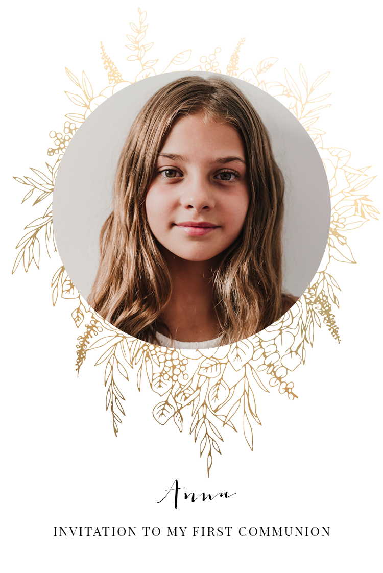 Invitations — Line drawing flower frames