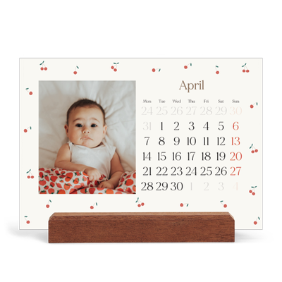 Easel Desk Calendar Landscape  — Cherry bliss [April]