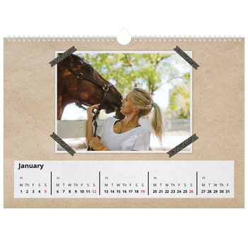 A3 Landscape Photo Calendar — Craft tape