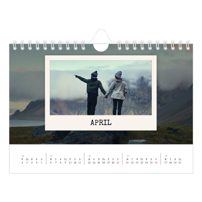 A5 Landscape Photo Calendar — The portrait edit [April]