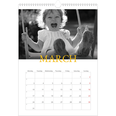 A3 photo calendars — Heritage style [March]