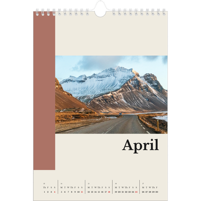 A4 Photo Calendar — Sights of the world [April]