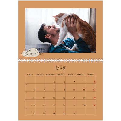 A4 Double Photo Calendar — Playful kitten [cover]