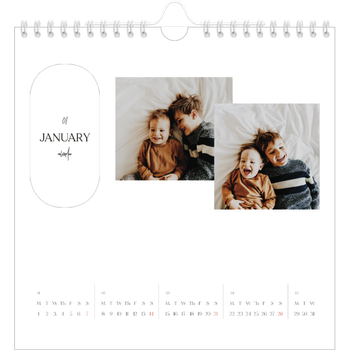 Square Photo Calendar — Making plans
