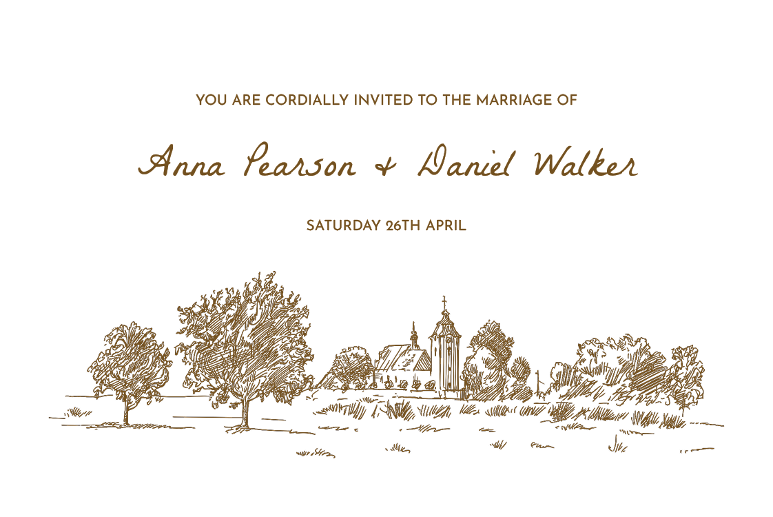 Invitations — Wedding sketches