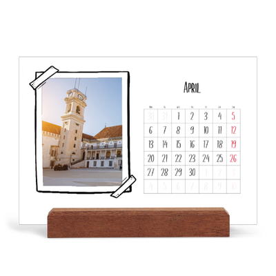 Easel Desk Calendar Landscape  — Scrapbook snapshots [April]