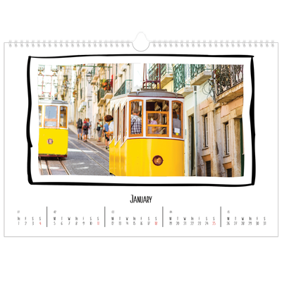 A3 Photo Calendar — Scrapbook snapshots [January]