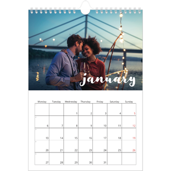 A4 Photo Calendar — Simple script