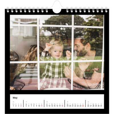 Square calendars  — Black margin [May]