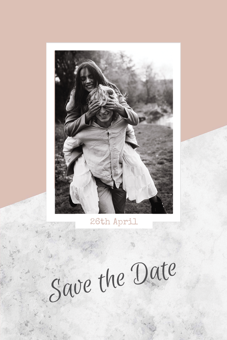 Save the date — Marble block