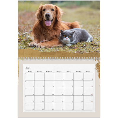 A4 Double Photo Calendar — Classic Gold [cover]