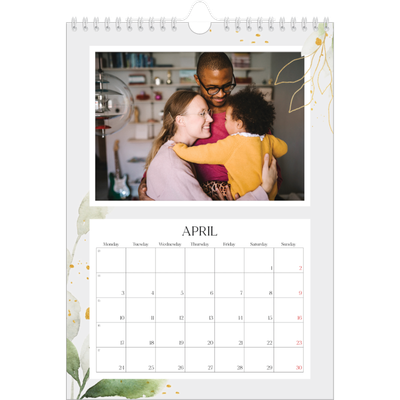 A4 Photo Calendar — Floral splash [April]