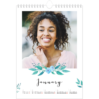 A4 Photo Calendar — Flower illustrations