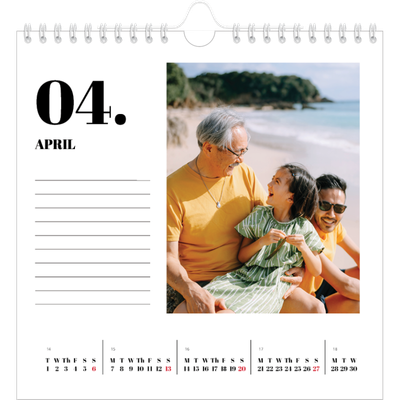 Square calendars  — Serif and moments [April]