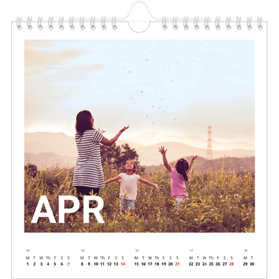 Square calendars  — Big month [April]