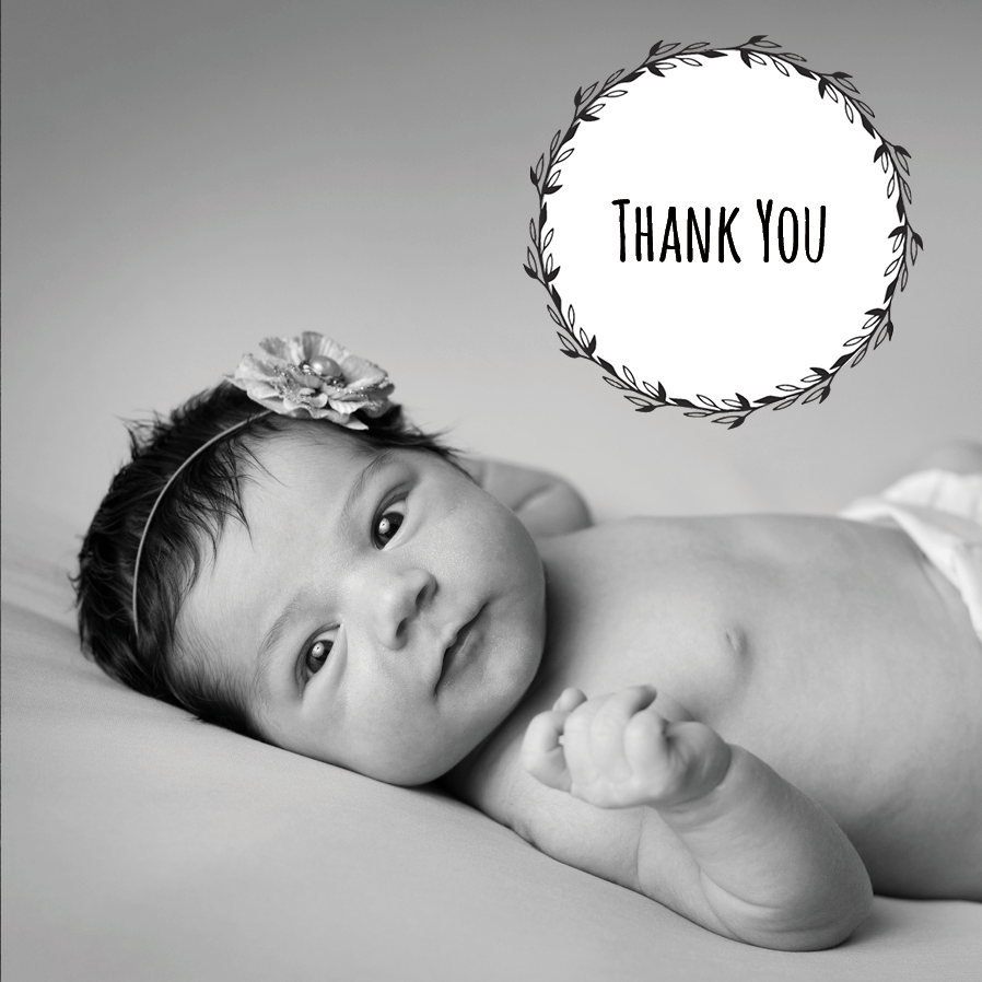 Thank you cards — Chalkboard announcement