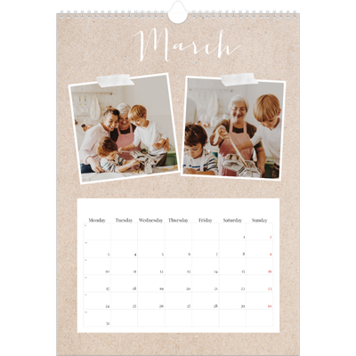 A4 Photo Calendar — Scrapbook calendar [March]