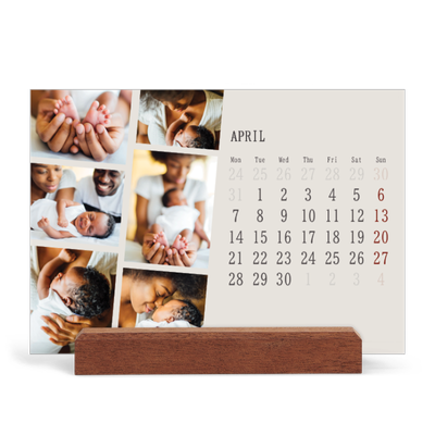 Easel Desk Calendar Landscape  — Memories in motion [April]