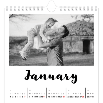 Square Photo Calendar — Handwritten