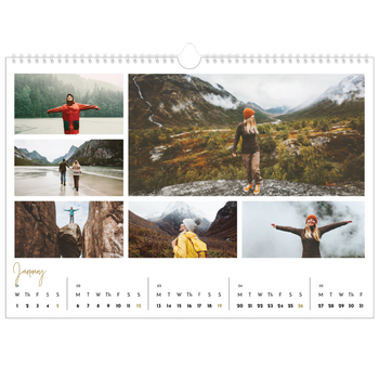 A3 Landscape Photo Calendar — Scribble text