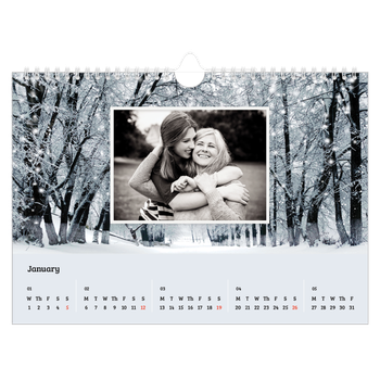 A4 Landscape Photo Calendar — Four seasons