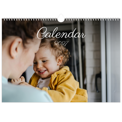 A3 Photo Calendar — Handwritten month [cover]