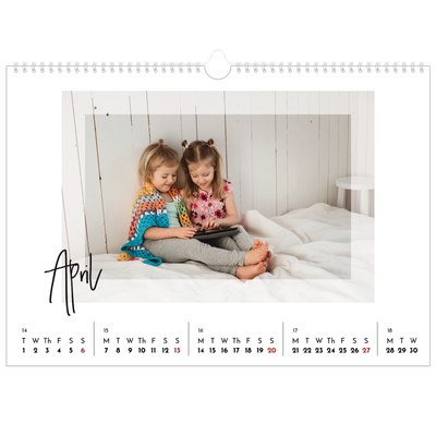 A3 Photo Calendar — Clear frame [April]