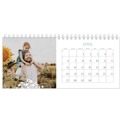 Desk calendars — Flower motif [April]