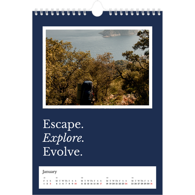A4 Photo Calendar — Editorial Earth [January]